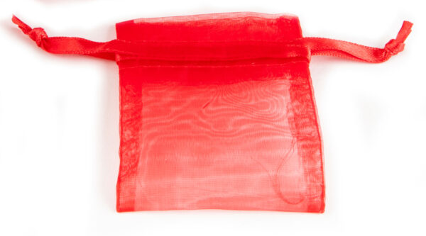 Organzapåse röd, 6x9 cm