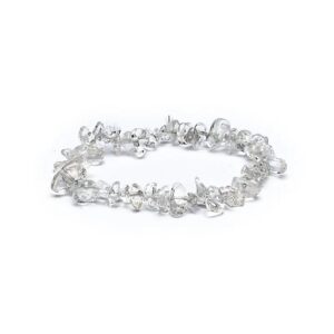 Armband chips av bergkristall, 17,5 cm elastiskt