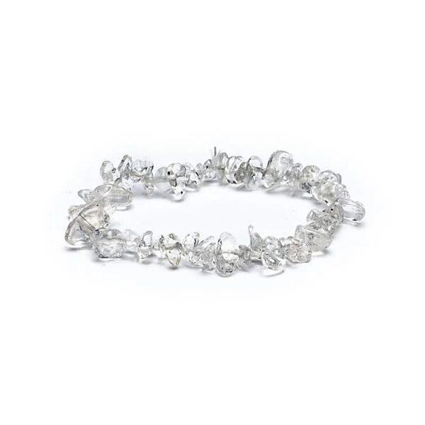 Armband chips av bergkristall, 17,5 cm elastiskt