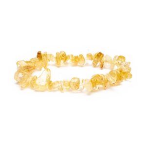 Armband chips av citrin, 17,5 cm elastiskt
