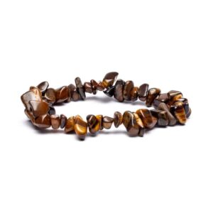 Armband chips av tigeröga, 17,5 cm elastiskt