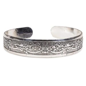 Tribal Blomster-Design Miao armband bangle