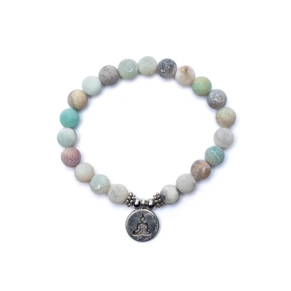 Armband amazonit med hänge Buddha - Bild 2