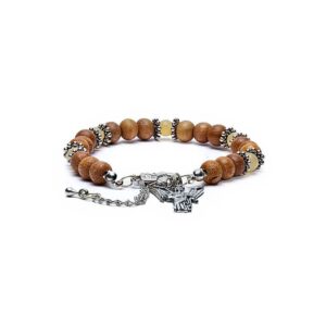 Armband ärkeängel Uriel av trä och citrin
