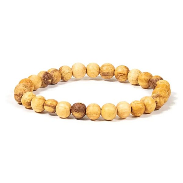 Palo Santo armband med runda pärlor