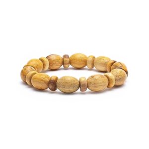 Palo Santo armband med ovala och munkformade pärlor