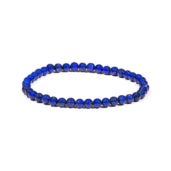 Armband lapis lazuli, 4 mm pärlor