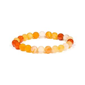 Armband karneol, 9 mm pärlor