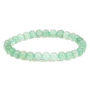 Armband aventurin, 6 mm runda pärlor