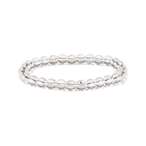Armband bergkristall, 6 mm pärlor