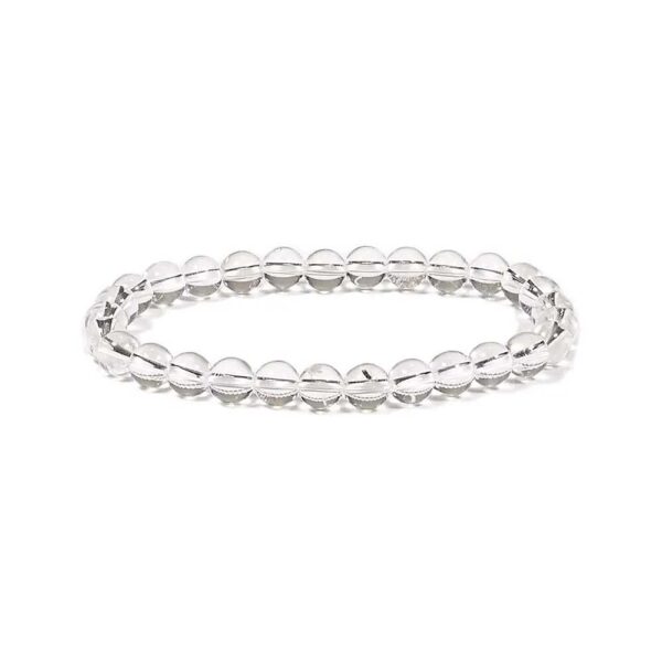 Armband bergkristall, 6 mm pärlor