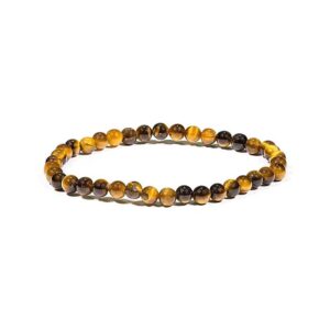 Armband tigeröga, 4 mm pärlor