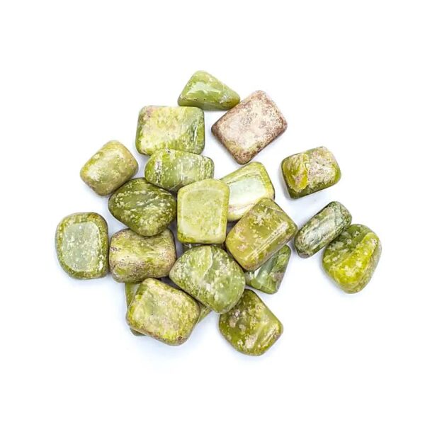 Gul serpentin, trumlad sten, 3-4 cm - Kvalitet A