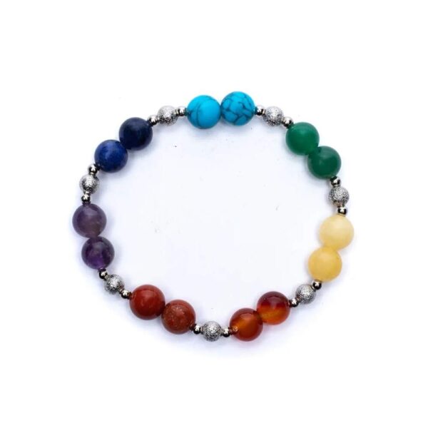 Sju chakra armband, elastiskt - Bild 2