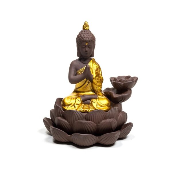 Backflow rökelsehållare Buddha, 12x10x9 cm - Bild 2