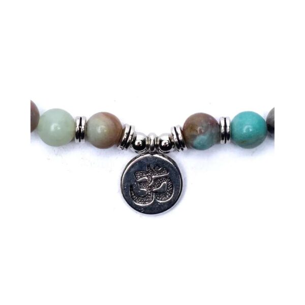 Mala amazonit med Aum elastiskt, 0,8 cm - Bild 4