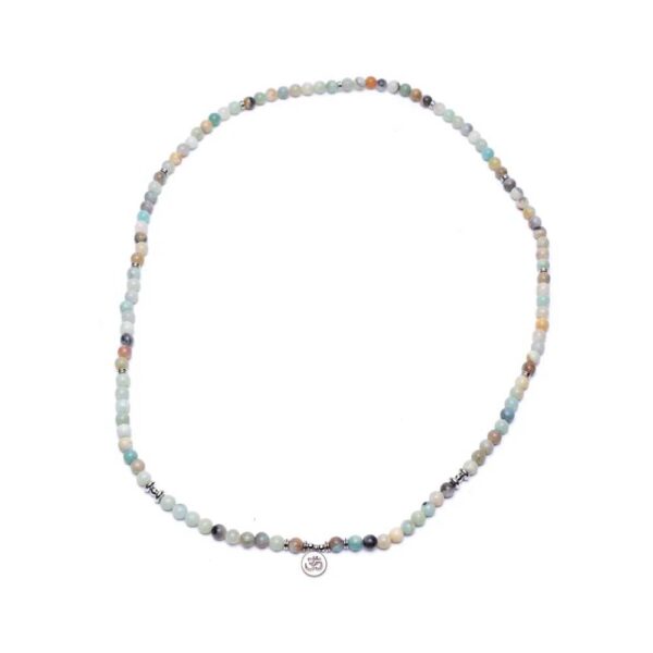 Mala amazonit med Aum elastiskt, 0,8 cm - Bild 3