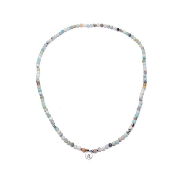 Mala amazonit med Buddha elastiskt, 0,8 cm - Bild 4