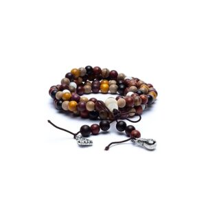 Mala fyra slags trä elastiskt med decobeads, 0,6 cm