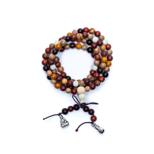 Mala fyra slags trä elastiskt med decobeads, 0,6 cm - Bild 2