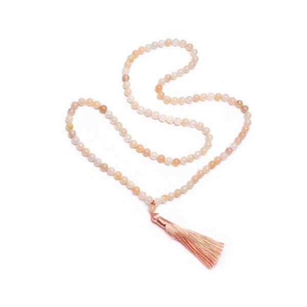 Mala rosa aventurin med tofs, 0,8 cm - Bild 3