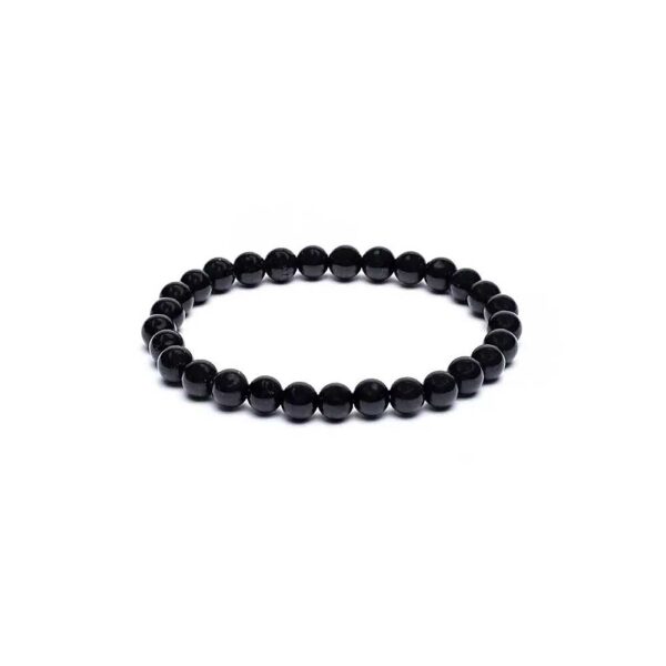 Armband shungit, elastiskt, 6 mm