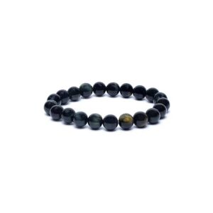 Armband blå tigeröga, elastiskt, 8 mm