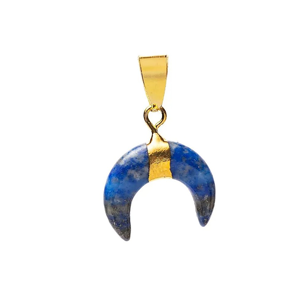 Halvmåne hänge lapis lazuli, ±2cm