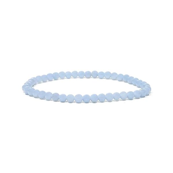 Armband med angelit, elastiskt, 4 mm