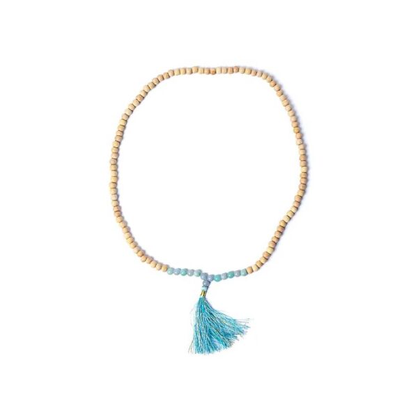 Helig basilika mala med angelit/amazonit AA-kvalitet i påse, 0,8 cm - Bild 3