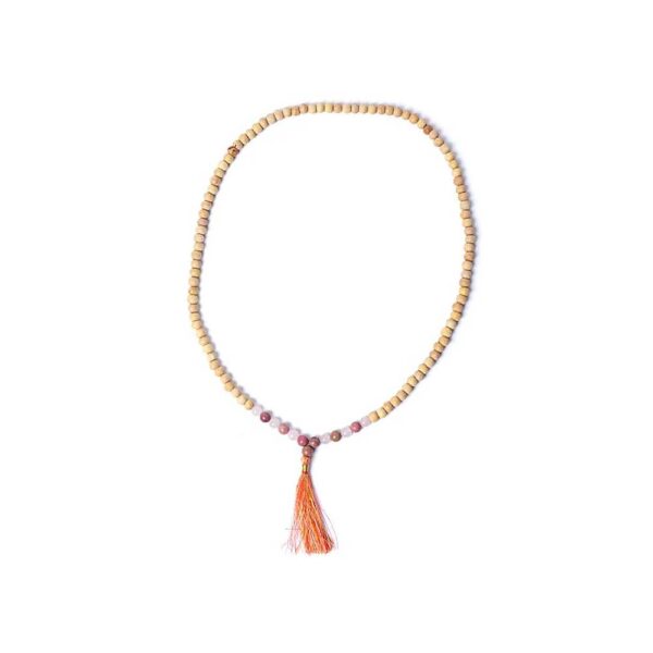 Helig basilika mala med thulit/rosenkvarts AA-kvalitet i påse, 0,8 cm - Bild 3