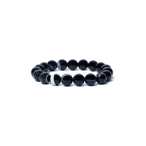 Armband Shiva öga agat AA-kvalitet, elastiskt, 10 mm