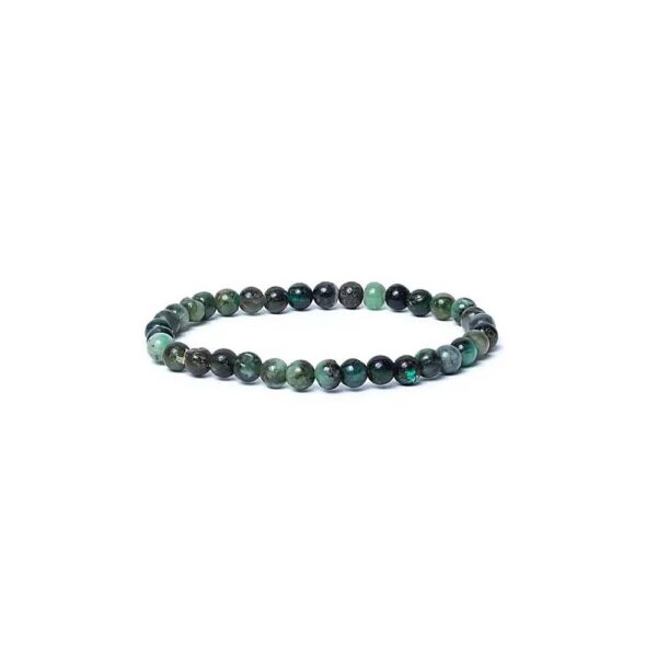 Armband smaragd AA-kvalitet, elastiskt, 6 mm