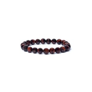 Armband röd tigeröga AA-kvalitet, elastiskt, 8 mm