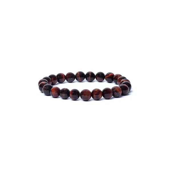 Armband röd tigeröga AA-kvalitet, elastiskt, 8 mm