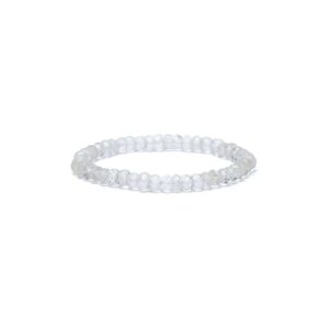 Armband bergskristall fasett AA-kvalitet, elastiskt, 6 mm