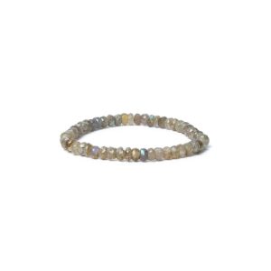 Armband labradorit fasett AA-kvalitet, elastiskt, 6 mm