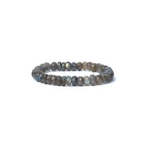 Armband labradorit fasett AA-kvalitet, elastiskt, 8 mm