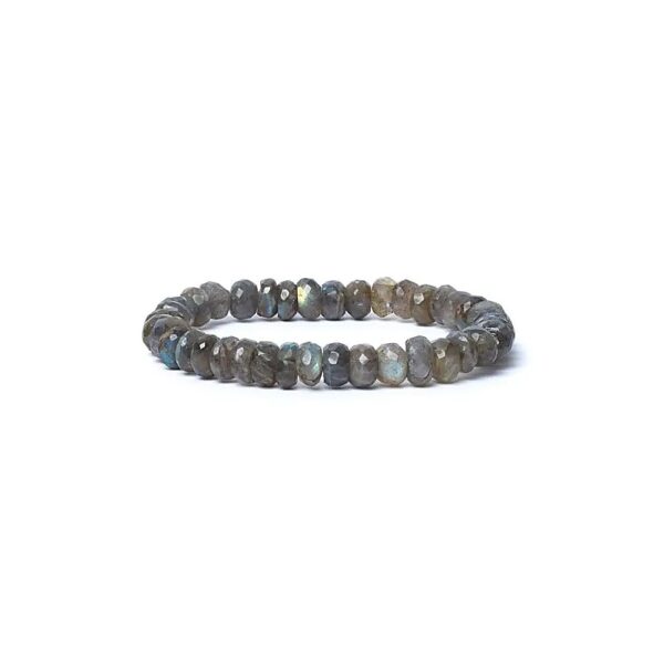 Armband labradorit fasett AA-kvalitet, elastiskt, 8 mm