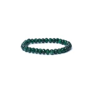 Armband grön aventurin fasett AA-kvalitet, elastiskt, 8 mm