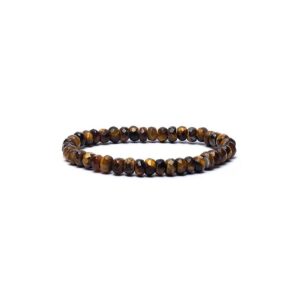 Armband tigeröga fasett AA-kvalitet, elastiskt, 6 mm