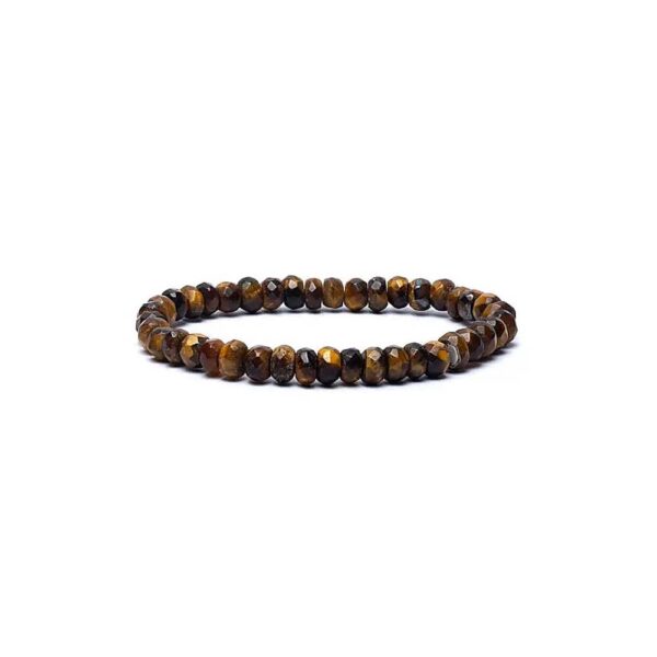 Armband tigeröga fasett AA-kvalitet, elastiskt, 6 mm