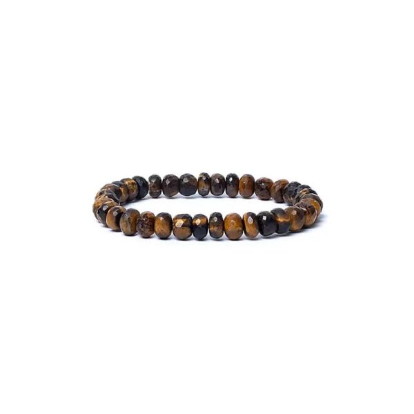Armband tigeröga fasett AA-kvalitet, elastiskt, 8 mm