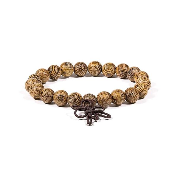 Mala/armband wengeträ elastiskt, 0,8 cm