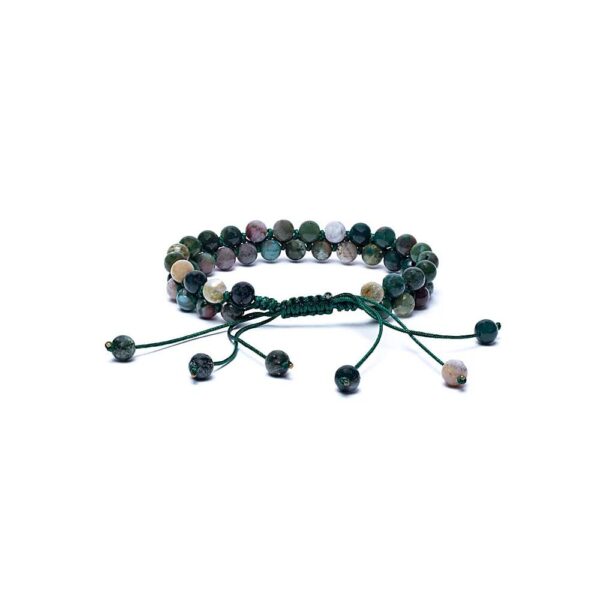 Armband agat dubbelradigt justerbar, 6 mm - Bild 2