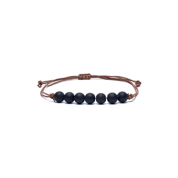 Armband obsidian justerbart, 6 mm