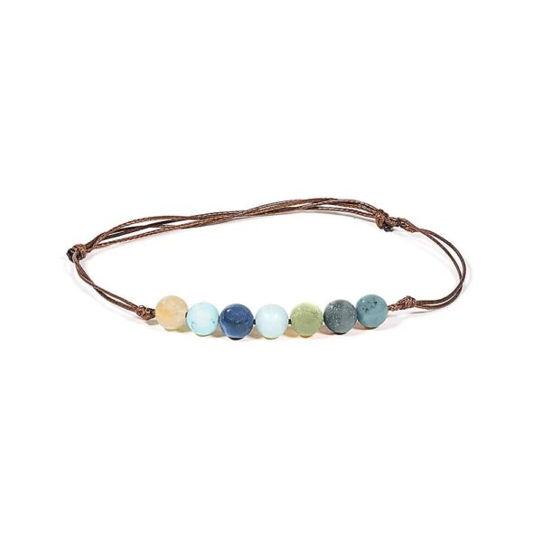 Armband amazonit justerbart, 6 mm