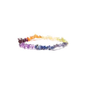 Armband 7 chakra chips, elastiskt