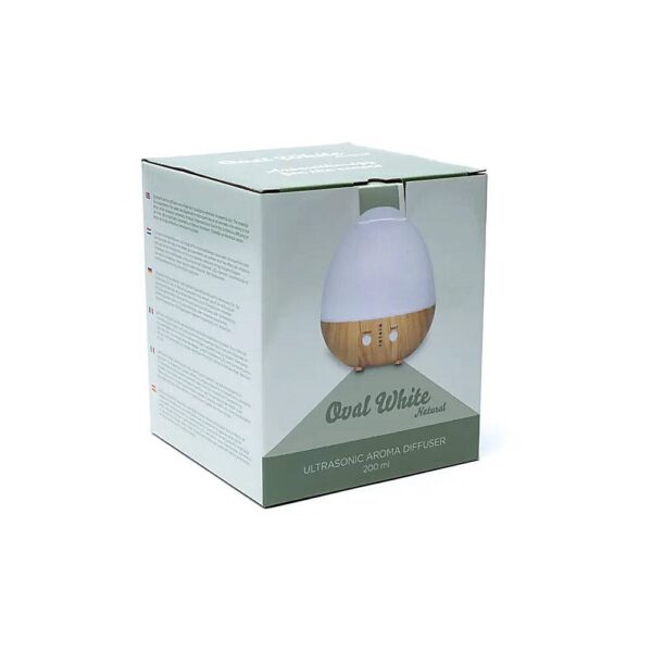 Diffusor för doftolja: Oval vit naturell USB, 200 ml - Bild 3