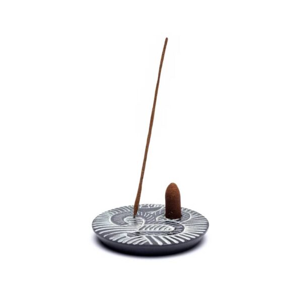 Rökelsehållare av täljsten, Aum, 10 cm - Bild 4
